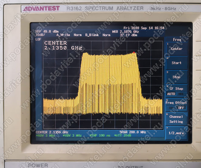 Тестирование частоты 3G/UMTS  2110-2170 МГц - 30dbm / 10W